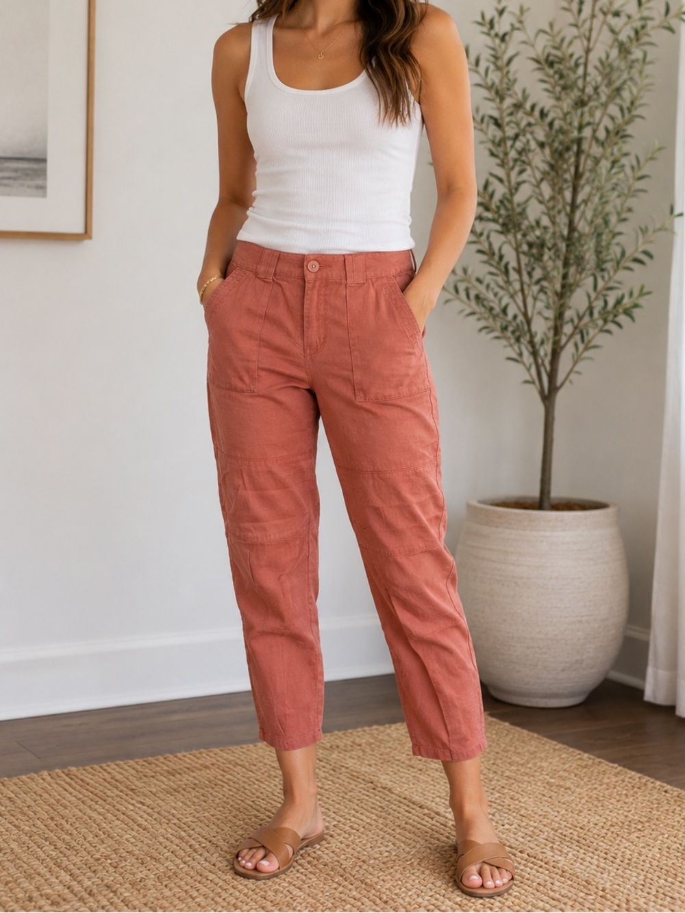 LOFT 100% Linen Pants 00P